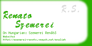 renato szemerei business card