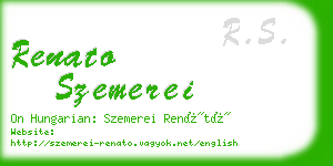 renato szemerei business card